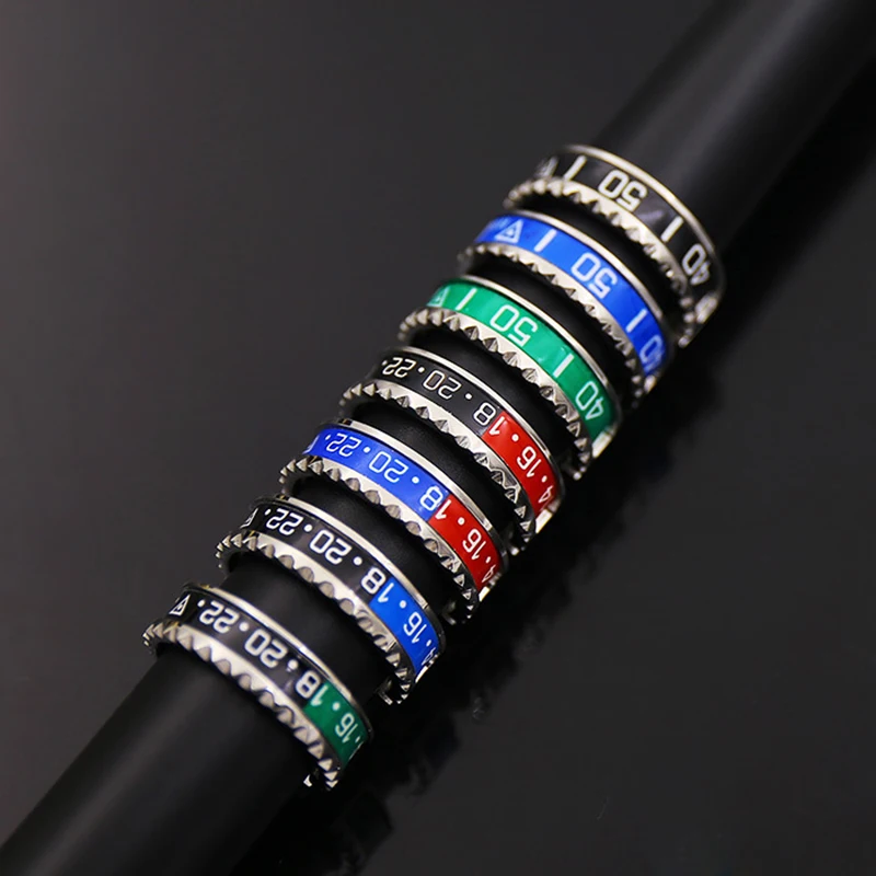 

Ltalian Style New Jewelry 316L Stainless Steel cuff Speedometer Official Ring 36 color