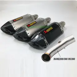 Мотоцикл KTM Akrapovic выхлопных среднего трубы мотоцикл глушитель для KTM DUKE 390 DUKE 200 250 DUKE RC390 2017 2018 RC390