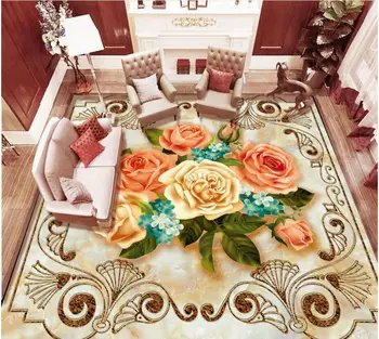 

Custom mural 3d flooring picture pvc self adhesive European parquet marble texture decor painting 3d wall murals wallpaper