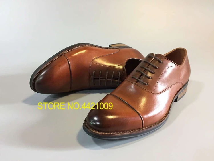 

Genuine Leather Handmade Lace up Italian Retro Oxfords Shoes 2018 Fashion Male Wedding Dress Tuxedo Suits Oxfords Shoes