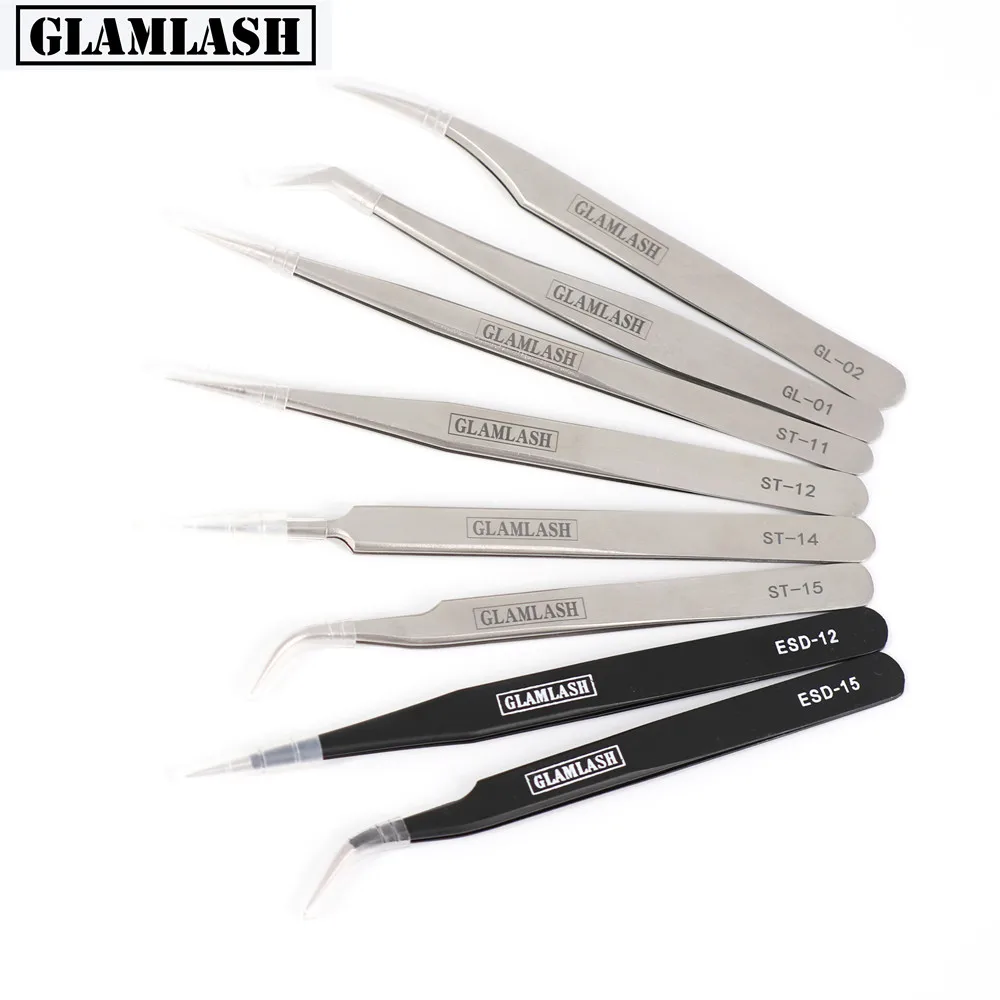 

Glamlash ESD ST SA Series Anti-static Tweezer Curved Tweezer Straight Tip Tweezer Makeup Tool