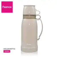 Fissman 1000ml Vacuum Bottle with Double Cups Business Style Thermal Flask