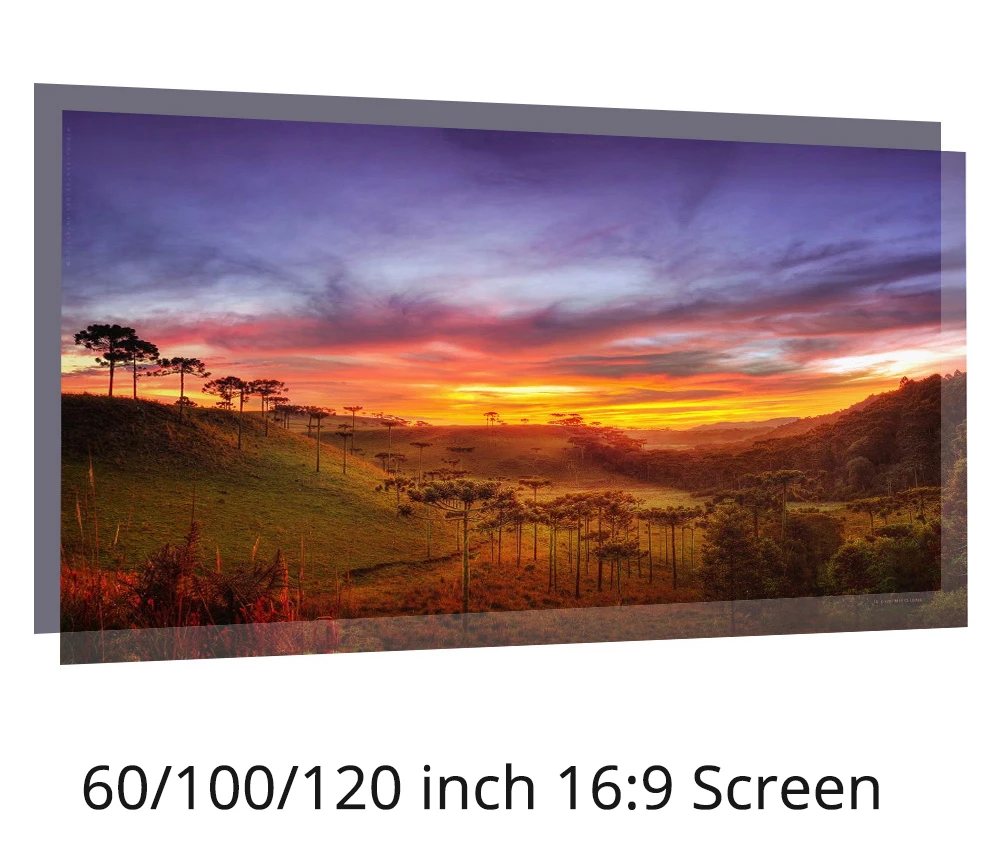 AAO 60 100 120 дюймов высокая яркость проектор экран светоотражающая ткань экран для Espon BenQ XGIMI YG420 проекционный экран