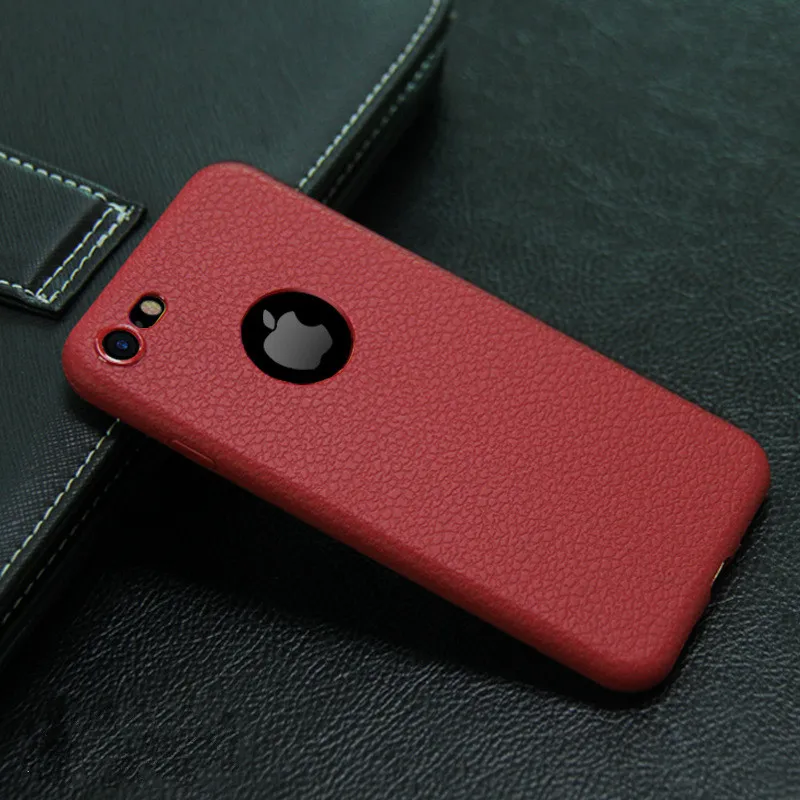 Новый Ретро Кожаный узор Мягкий ТПУ силиконовый чехол для телефона IPhone 6 6S 7 Plus