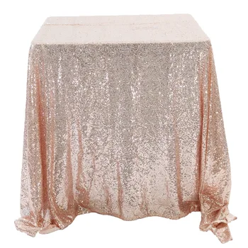 

Glitter For Wedding Events Party Table Covers Decoration Multi Color Rectangular Rose Gold Sliver Square Sequin Table Cloth