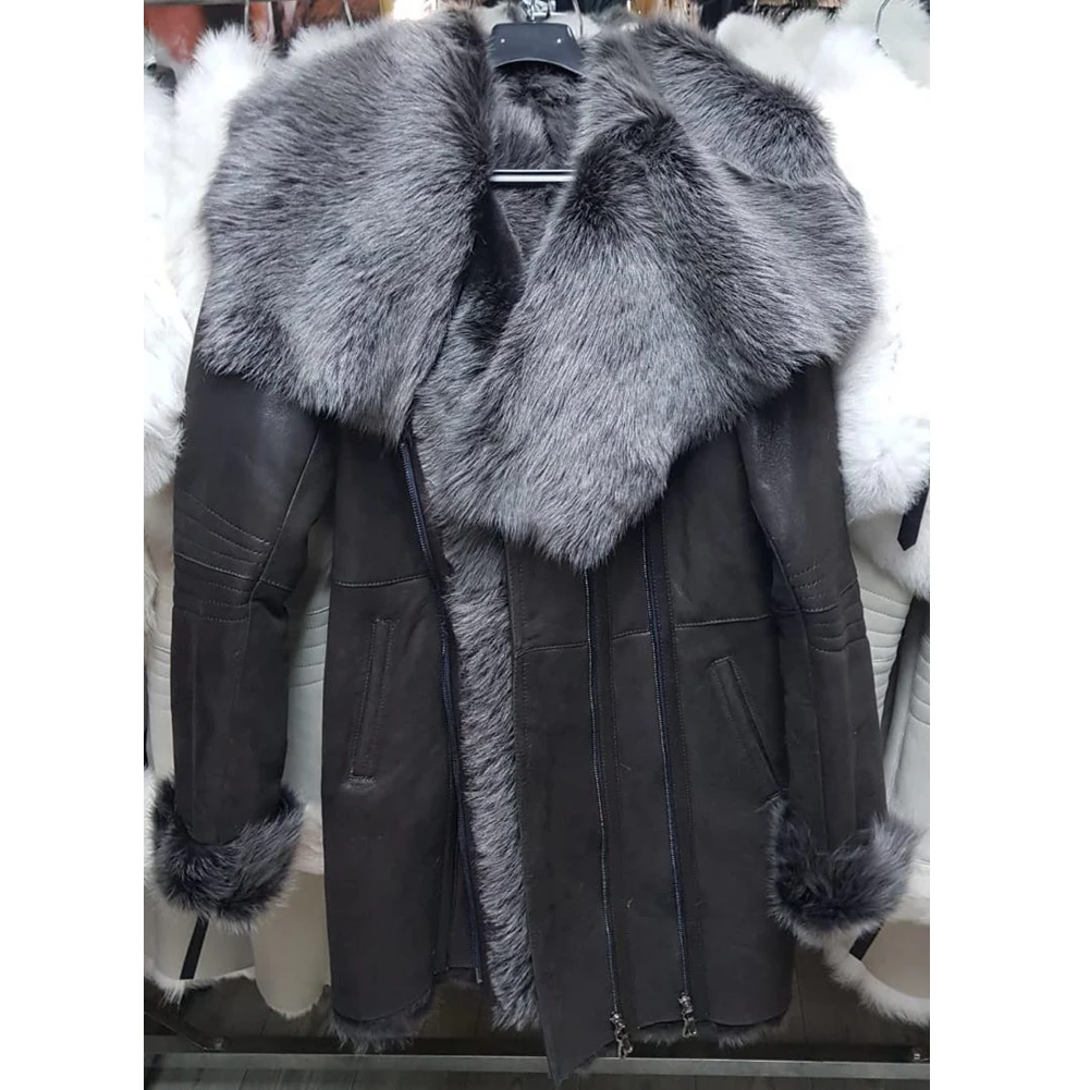 Женская куртка из турецкой овчины Тоскана Женская длинная шуба женская зимняя теплая куртка