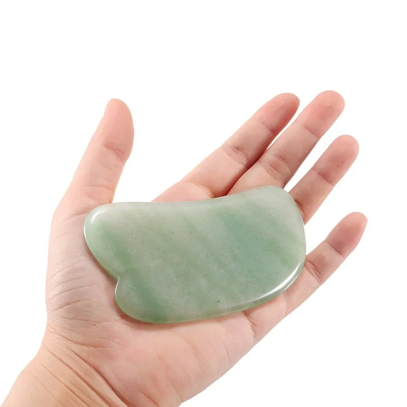 KiWarm натуральный Gua Sha доска камень зеленый нефрит Guasha лечение Иглоукалывание Массаж Инструмент тело лицо расслабляющий для красоты здоровья драгоценный камень