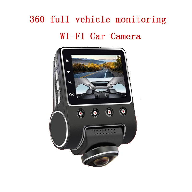 

WIFI Dash Cam 1080P 360 Degree Panoramic Car Camera HD Car DVR Recorder Hidden Type Night Vision with Rear view