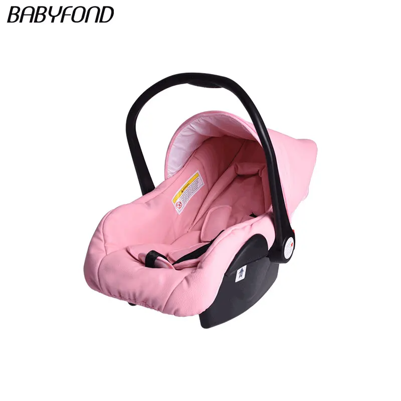 Babyfond/Роскошная детская коляска 3 в 1; модная коляска; Европейская коляска; складная детская коляска без налога; ; подарки - Цвет: pink car seat