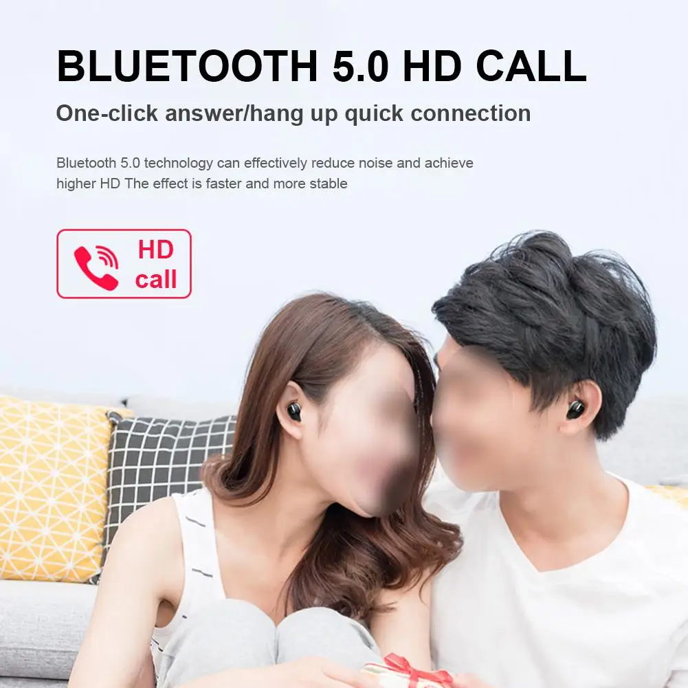 Мини наушники вкладыши L15 Bluetooth 5 0 Hi Fi Спортивная беспроводная гарнитура с