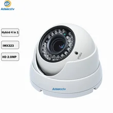 SONY lente Varifocal 1080 P CVI TVI AHD Híbrido IMX323 CVBS 4 EM 1 Interruptor Livre Do Menu OSD CCTV Câmera Dome Vadalproof AR-MHD2301R4