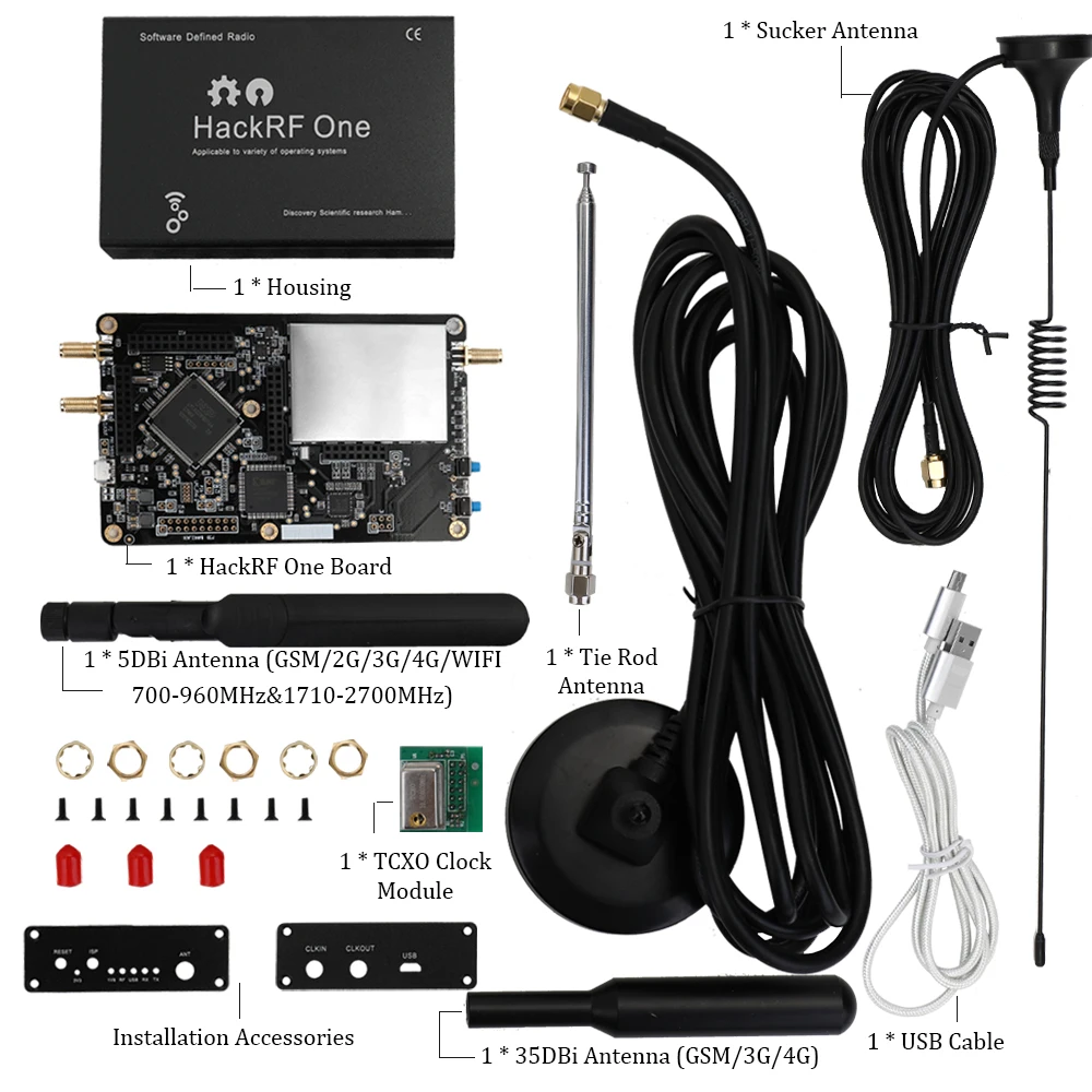 HackRF один донгл приемник Ham радио программное радио платформа макетная плата RTL SDR Demo Board Kit 1 МГц-6 ГГц