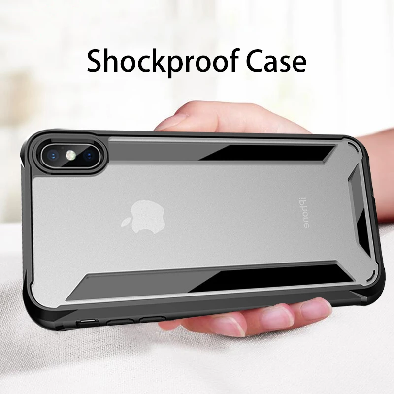 

Shockproof Armor Phone Cases For iPhone 7 8 Plus Luxury Silicone Protective Cover For iPhone X 10 XR XS MAX Phone Accessories