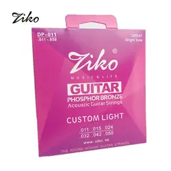 ZIKO акустическая гитарная струна набор витые, бронзовые, фарфоровые сталь StringDP011 011-050 гитарная струна аксессуары для гитары