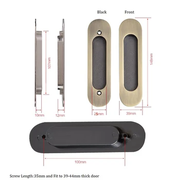 

Double Side Zinc Kitchen Cupboard Furniture Cabinet Sliding Door Recessed Pull Built-in Flush Door Thickness: 39-44MM
