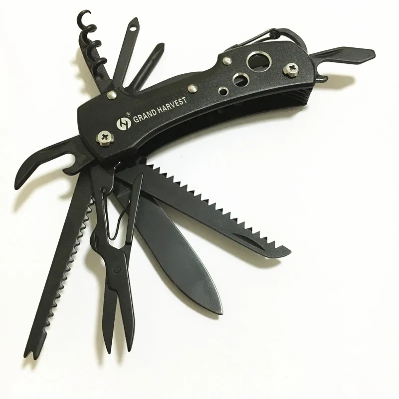 10 Pcs/Lot Titanium Black Multifunctional Swiss Knife Multi Purpose