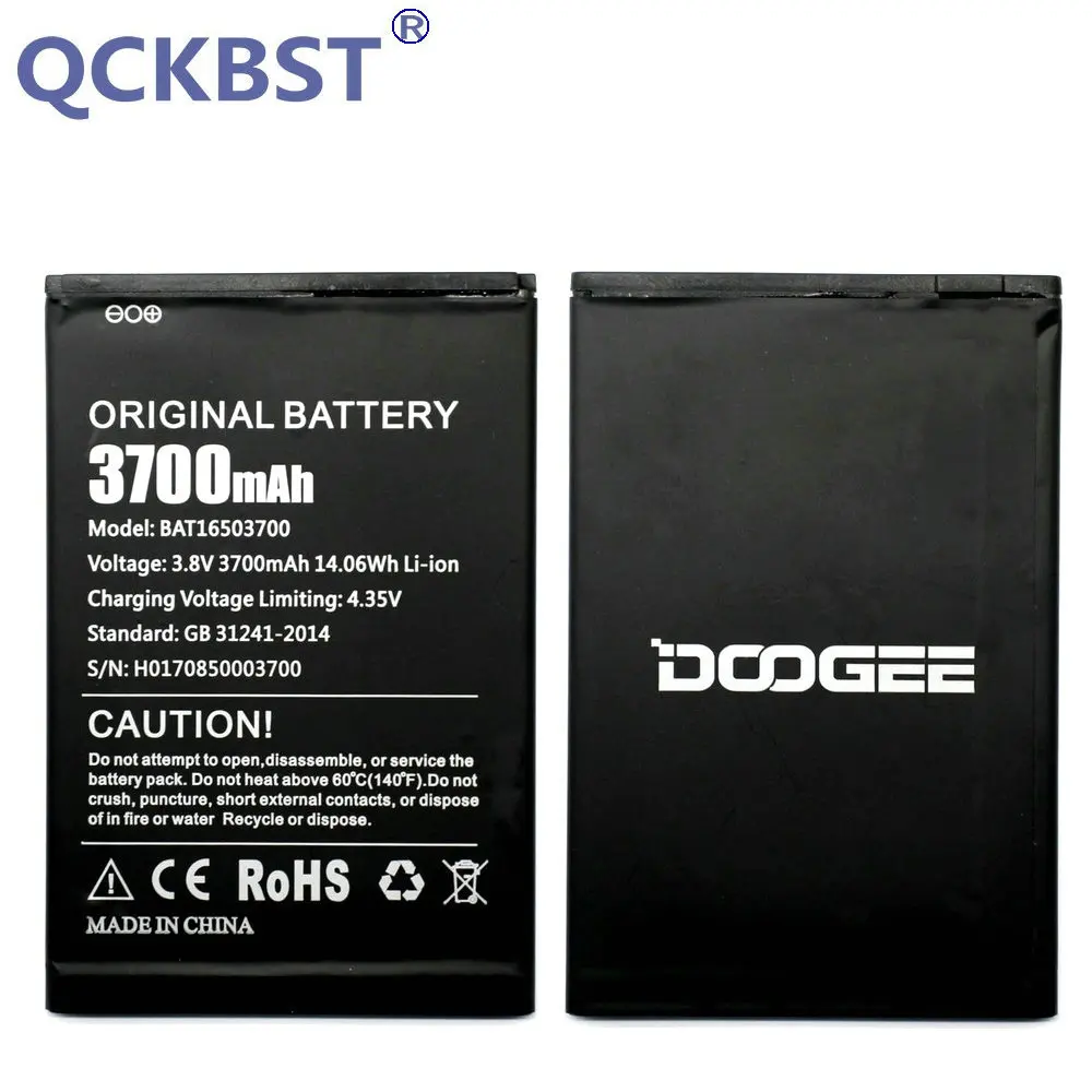 

QCKBST New DOOGEE BAT16503700 3700mAh Battery For DOOGEE X7 X7Pro Phone Original Replacement Batteries In stock Tracking code