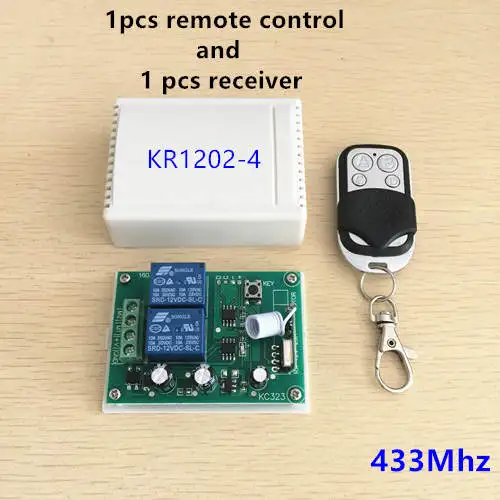 433 МГц беспроводной РЧ-Переключатель DC12V релейный модуль приемника и 433 МГц пульты дистанционного управления для двигателя постоянного тока вперед и назад контроллер - Цвет: 1 RC and 1 receiver