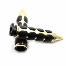 Золотой мягкий резиновый мотоцикл " 25 мм рукоятки с дроссельной заслонки Босс для Harley Chopper Cruiser Touring Custom