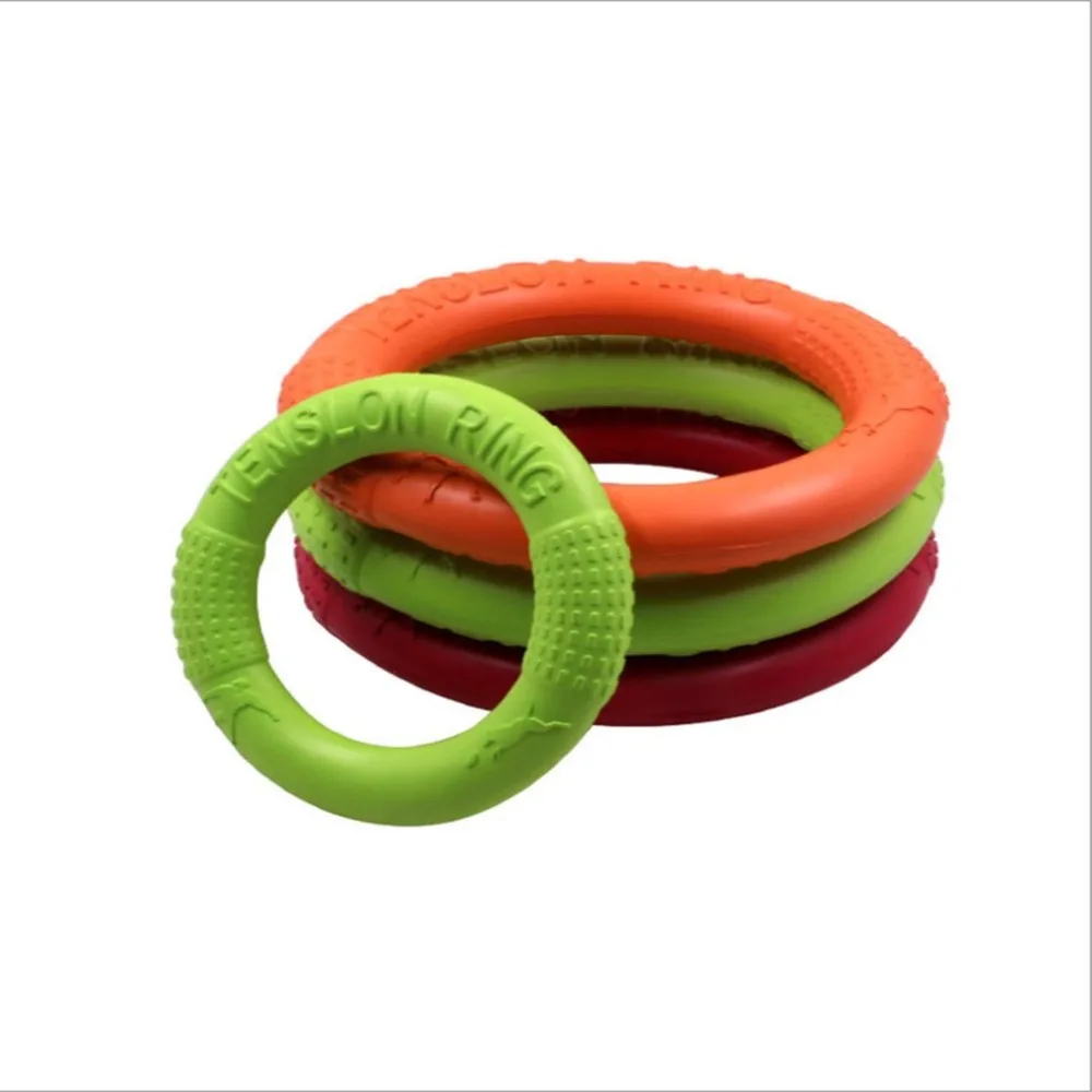 

Dog Flying Discs Pet Ring Shape EVA Chewing Toy Biting Teeth Clean Floating Chew Toy Puppy Funny Playing Training Supplies