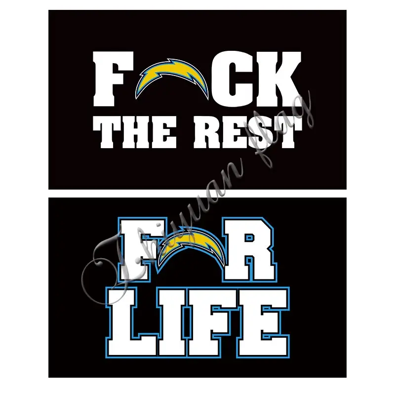 San Diego Chargers F Uck The Rest Banner Flag 3ftx5ft Banner 100d