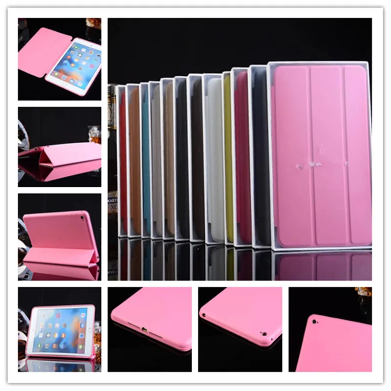 

Smart Case For Apple iPad air 2 1:1 official Original pu Leather Stand Cases capa fundas For iPad 6 case Cover with logo