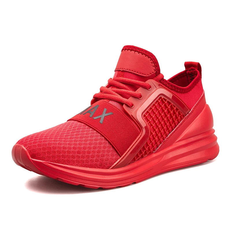 

Plus Size 46 2019 High Quality Fly Knit Tennis Shoes Soft Comfortable Sport Shoes Damping Shock Stable Non-slip Elastic Fitness