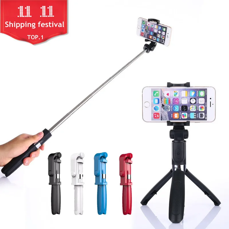 

FGHGF Tripod Monopod Selfie Stick Bluetooth With Button Pau De Palo selfie stick for iphone 6 7 8 plus Android stick