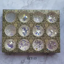  1SET Different Nail Art Glitter Set Nail Art Shell Set Glitter Pieces/Horse-eye/Round/Stud Glitter Sets 
