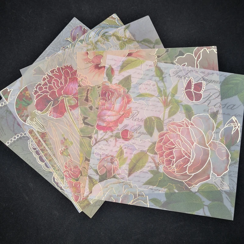 ZFPARTY Vintage Background Vellum Paper Stickers for Scrapbooking Happy Planner/Card Making/Journaling Project decorative stickers stationery stickers paper stickers diy scrapbooking accessories