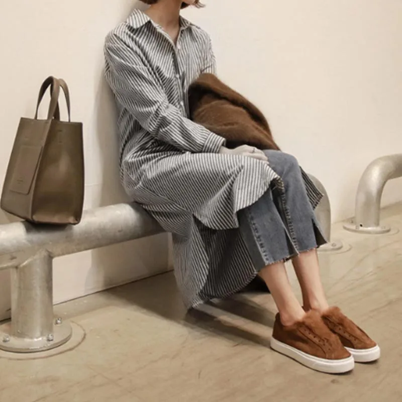

High Quality Fashion Women Blouse Long Shirts 2018 Spring Striped Plus Size OL Long Sleeve Tops Female Summer Loose Shirt Lady