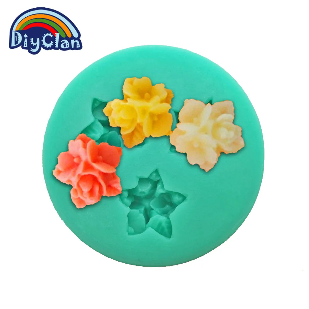 

New arrival DIY silicone molds for cake decorating fondant mold mini flower sugar chocolate candy mould kitchen F0350HM35