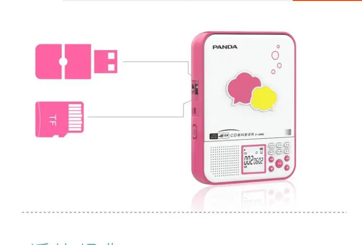 Panda F-386 ультратонкий CD/U диск/tf-карта/пульт дистанционного управления круглый повторный обучающий CD/mp3-плеер