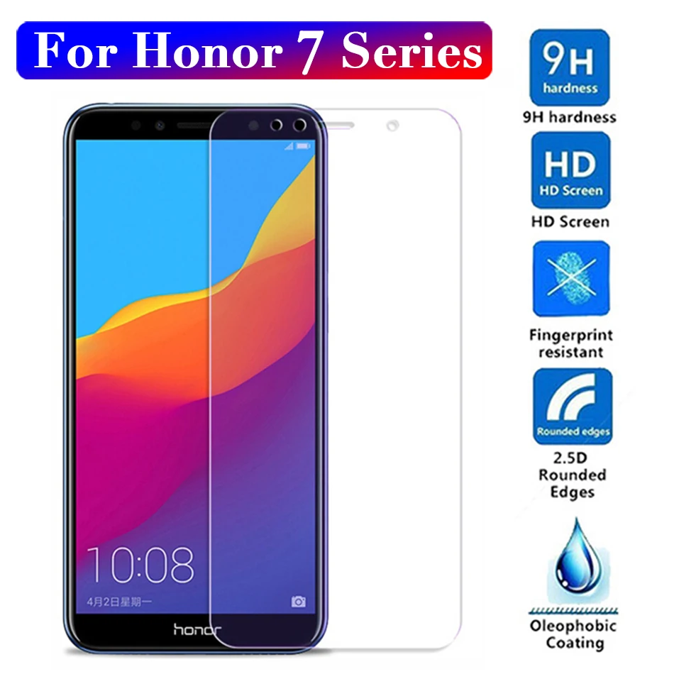 Glass honor 7a pro 7c glass on the for huawei 7x x7 7s s7 screen protector c7 a7 7 a x c s film honor7x huavei protect |