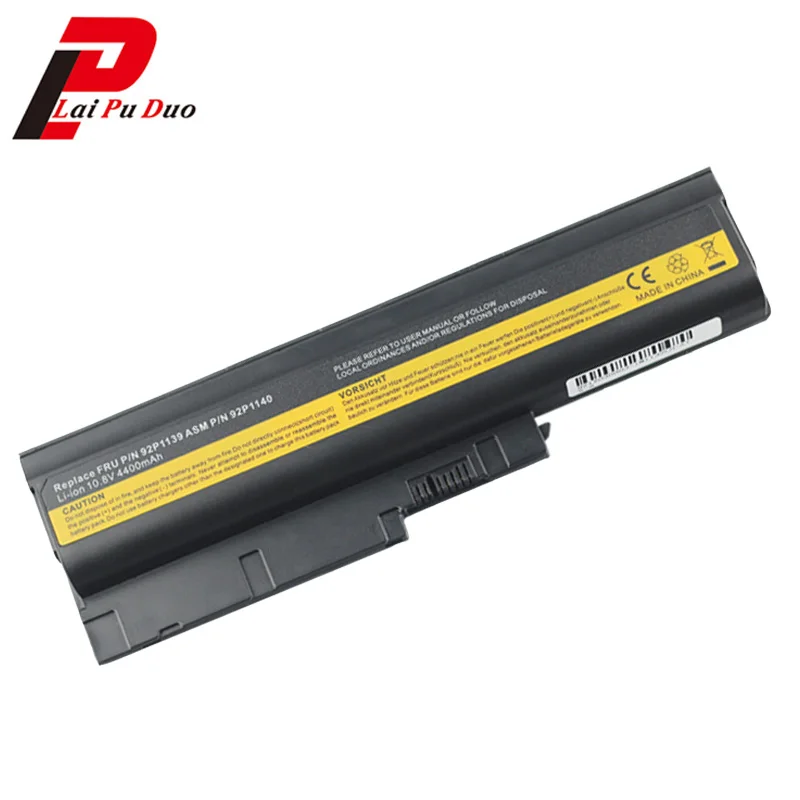 Аккумулятор для ноутбука IBM Lenovo ThinkPad R60 R60e R61 R61e R61i T60 T60p T61 T61p R500 T500 W500 SL400 42T4572 4400mah