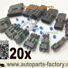 Longyue 20 компл. 1-6Pin WeatherPack герметичный монтажный разъем комплект поставляется с клеммами и уплотнениями