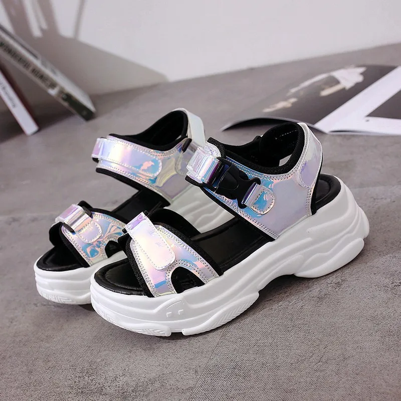 

Sexy Open-toed Women Sport Sandals Wedge Hollow Out Women Sandals Outdoor Cool Platform Shoes Women Beach Summer Shoes New Style