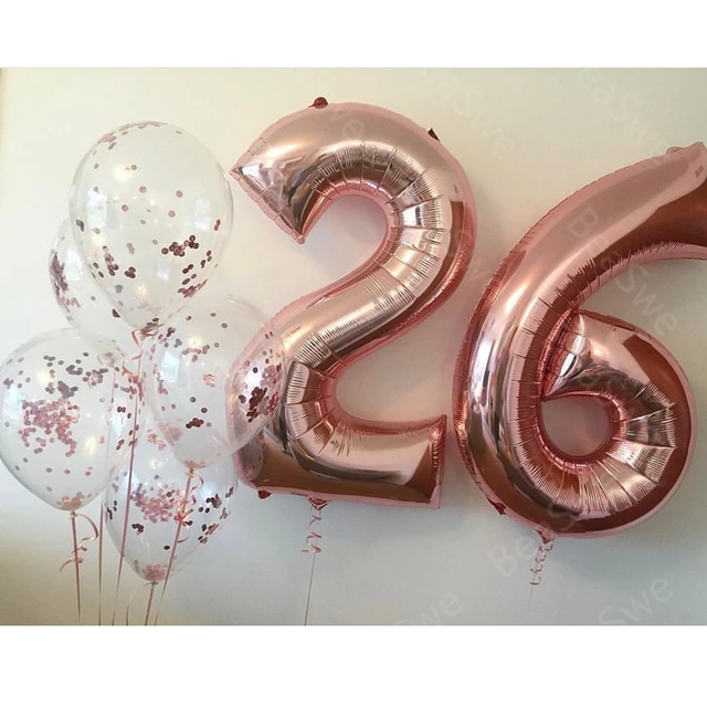 Rose Gold Helium Balloons Bouquet | Party Balloons Delivered