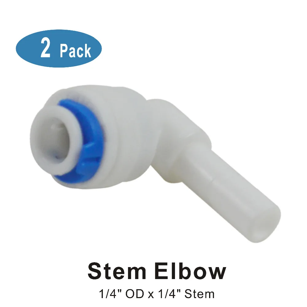 ispring nsf certified 75 gpd alkaline 6 stage reverse osmosis system ph remineralization ro water filter system under sink Stem Elbow 1/4