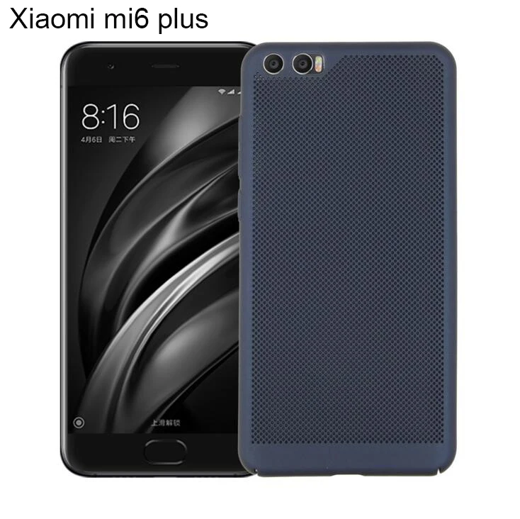 

Heat dissipation phone hard Back PC Cases For xiaomi mi6 plus (5.7 inch) Full Cover Case For breathable holes game cool Cases