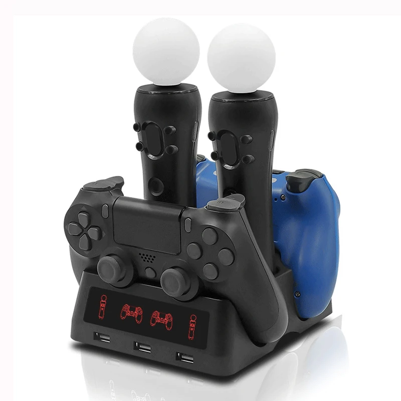Зарядное устройство 4 в 1 для контроллера PS4/PS MOVE/PS VR 10 шт.|Запасные части| |