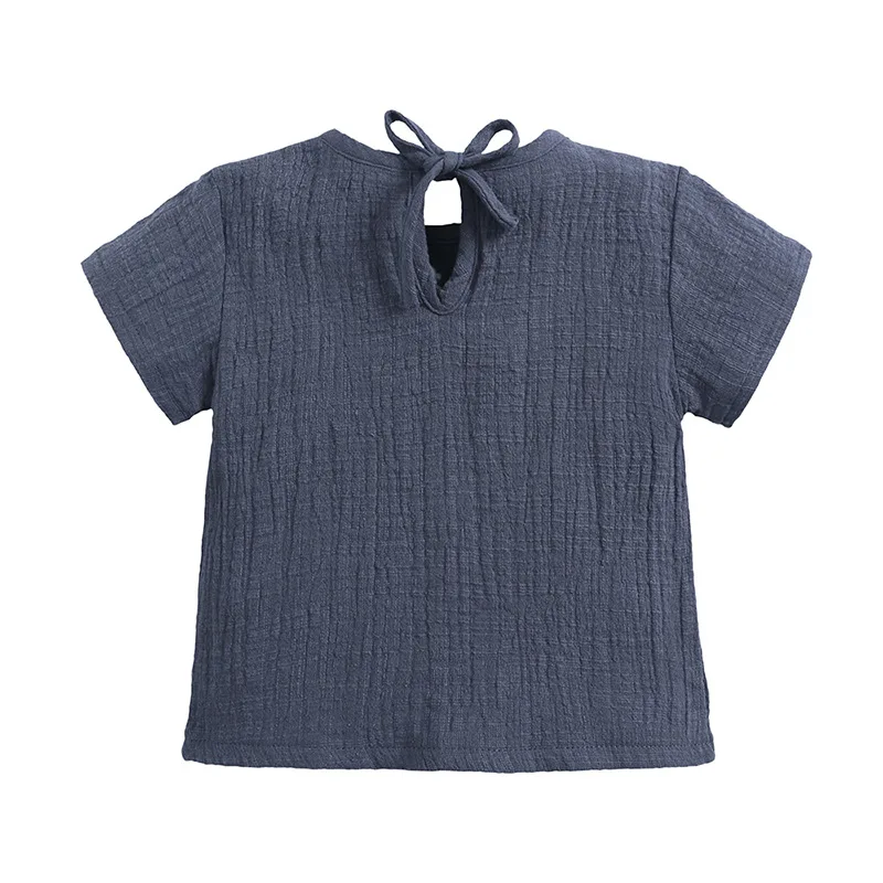 Summer Baby Boys Cotton Linen Clothing Set Soft Comfortable Toddler Girl Clothes Child Short Sleeve Tops Shorts 2 Pcs Kids Suit (33)