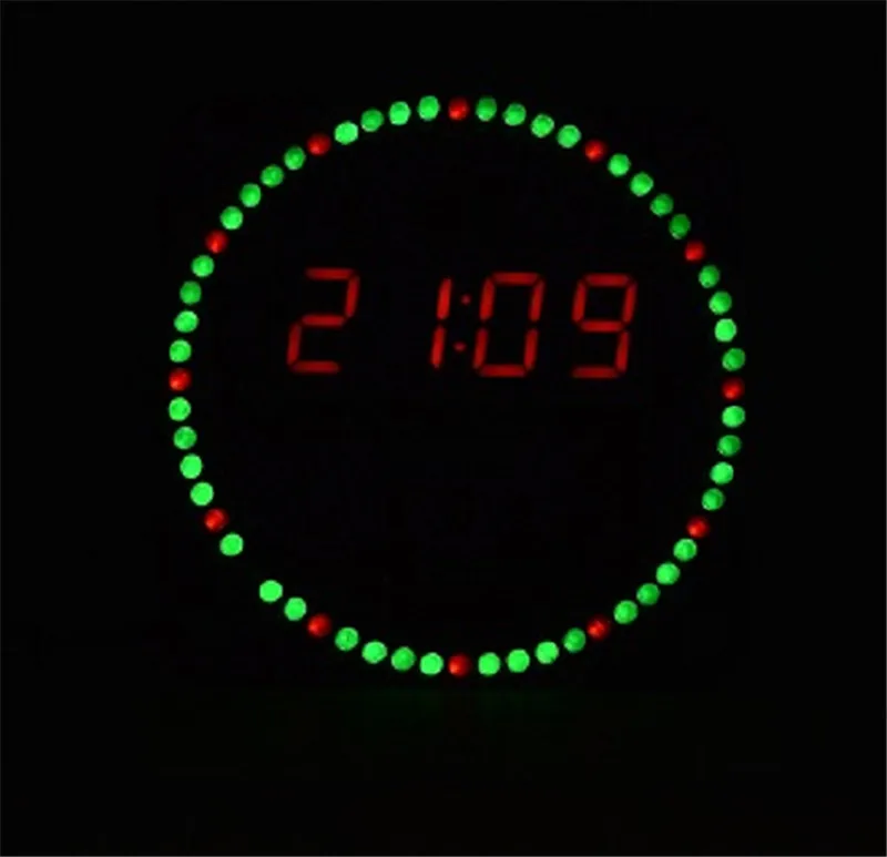 Обновление DIY EC1515B DS1302 светильник с управлением вращения светодиодный набор электронных часов доска музыкальный будильник светильник управление часами - Цвет: Red 4