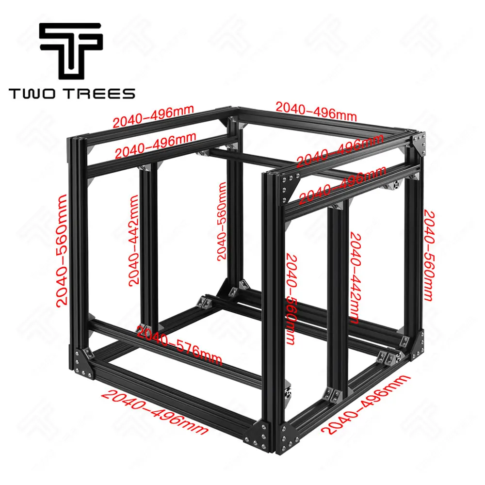 TWO TREES BLV mgn Cube Frame kit& Hardware Kit For DIY CR10 3D Printer Z axis-mgn rails base 442MM