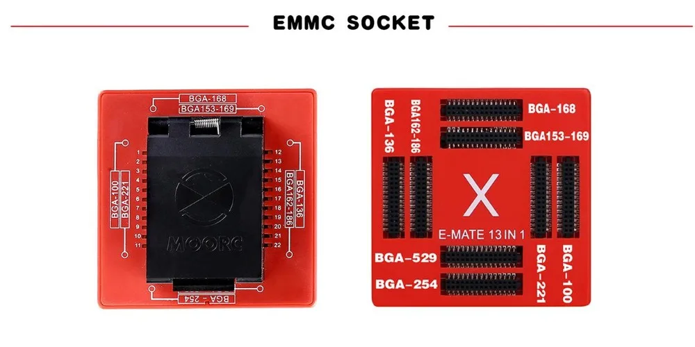 MOORC E MATE X EMMC EMATE BGA 13 в 1 для riff легкий JTAG plus ufi Медуза pro и emmc atf box