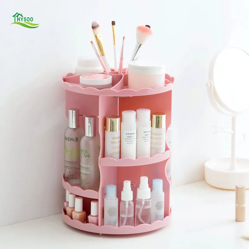 Rotating cosmetics shelves Dresser storage desktop multi layer plastic