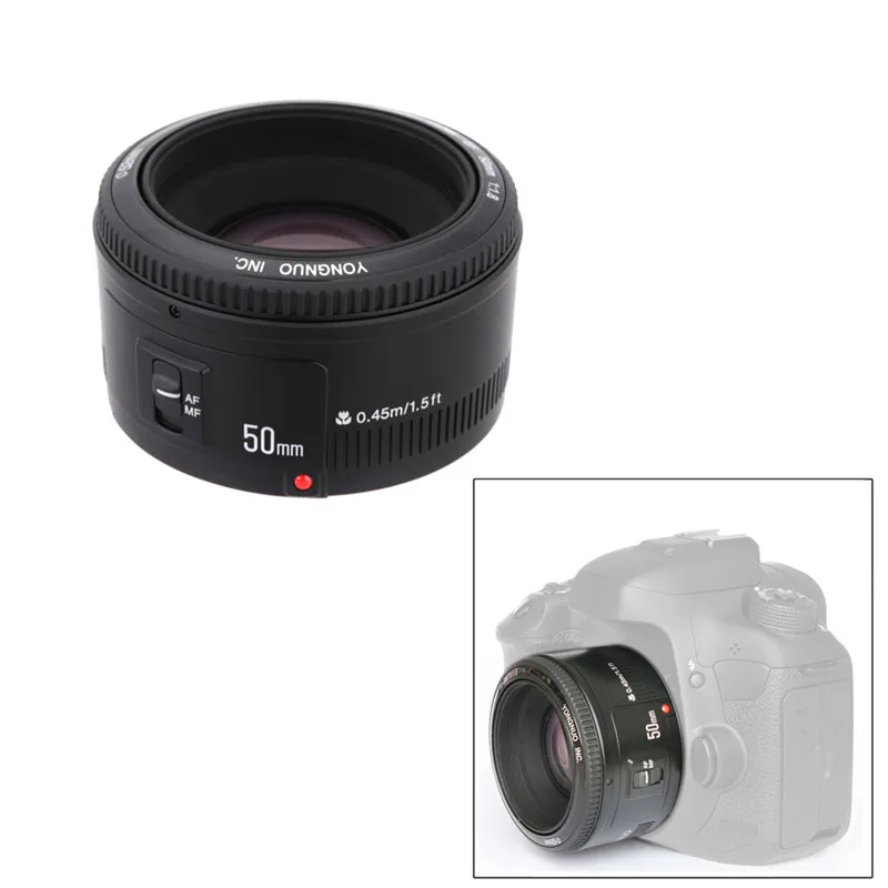 Объектив YONGNUO YN 50 мм F1.8 с большой диафрагмой и автофокусом для Canon EF EOS Camer + сумка