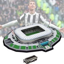 Clássico quebra-cabeça 3d arquitetura stadio itália f.c. Alessandro estádios de futebol brinquedos modelos de escala kits conjuntos de papel de construção(China)