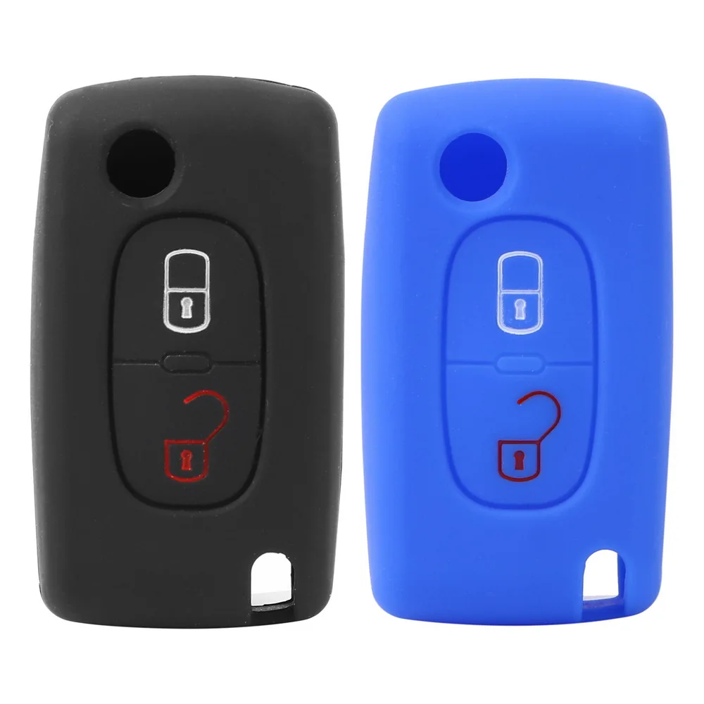 LEEPEE для Peugeot 207 307 308 407 408 Citroen C3 C4 C4L C5 C6 крышке ключа автомобиля 2 кнопки Защитная