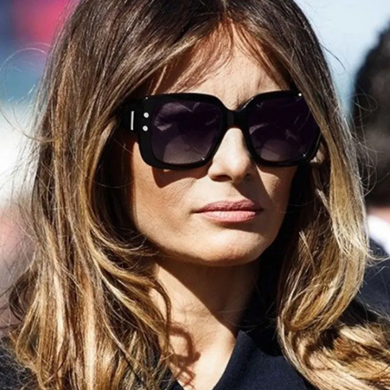 

Brand Designer Women Sunglasses Oversized Female Eyewear Plat Mirror Big Frame Gradient Color Lenses Square Luxury Oculos De sol